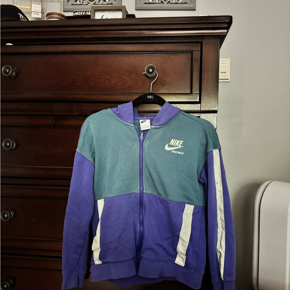 Nike Two-Tone Blue and Purple Hoodie